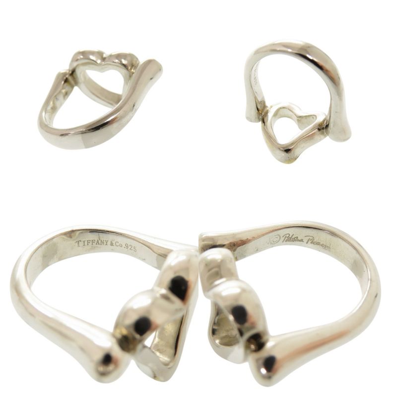 Tiffany & Co Open Heart Silver 925 Size 8 Silver Ring 0154 Tiffany & Co
