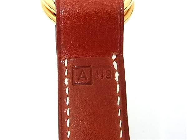 Hermes Pochette Green Box Calf Bag Belt Strap □A Marked Brown Fg9754