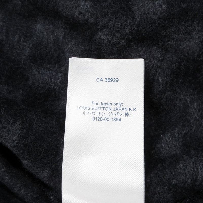 21aw Louis Vuitton Damier Jacquard Sweatshirt Bomber Jacket Blouson Zip Gray S