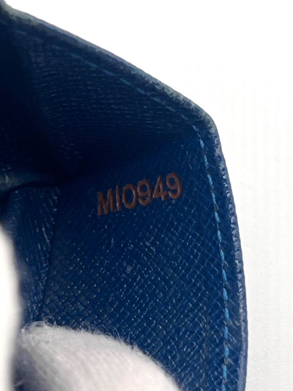 Louis Vuitton Coin Case Coin Case Portmonnais Bois Epi Blue M63695 07bs258