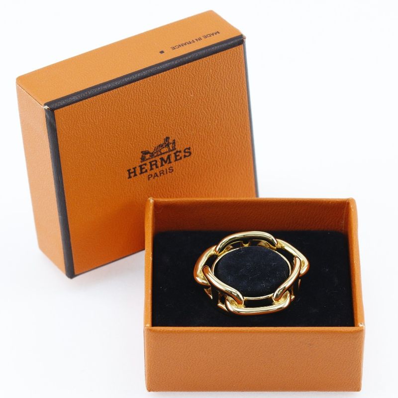Hermes Chaine D'ancre Gold Plated Gold Ladies Scarf Ring