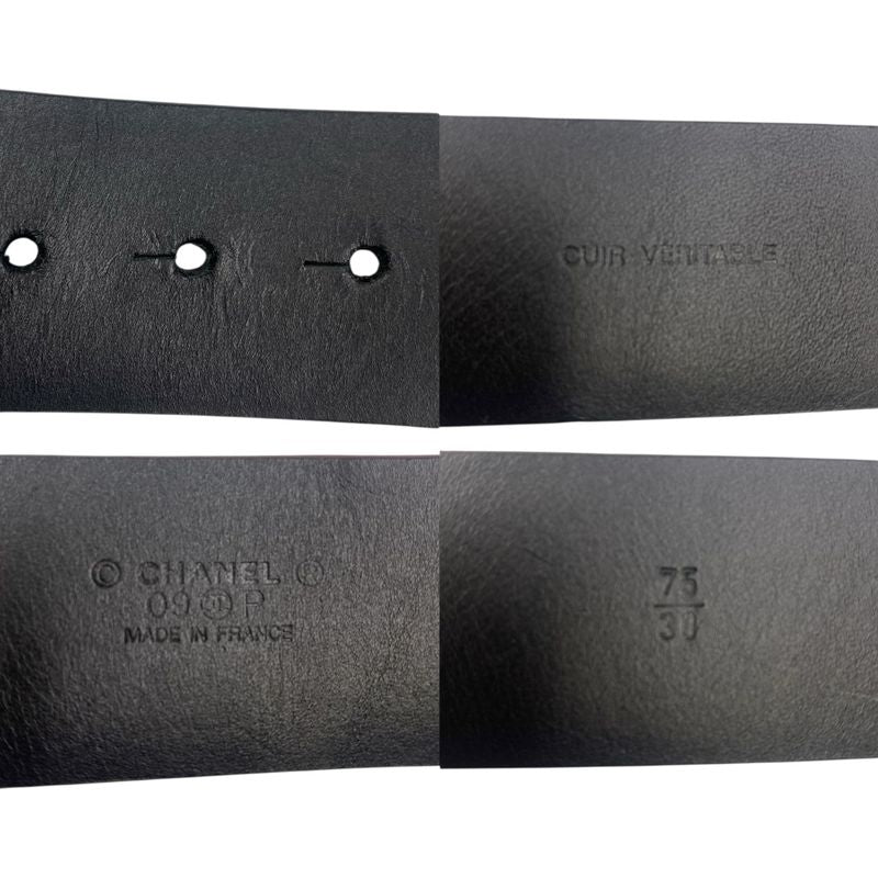 Chanel Gripore Belt Coco Mark Suede Purple