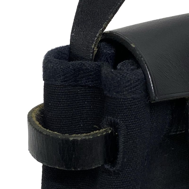 Hermes Shoulder Bag Herbag TPM Black Silver Hardware