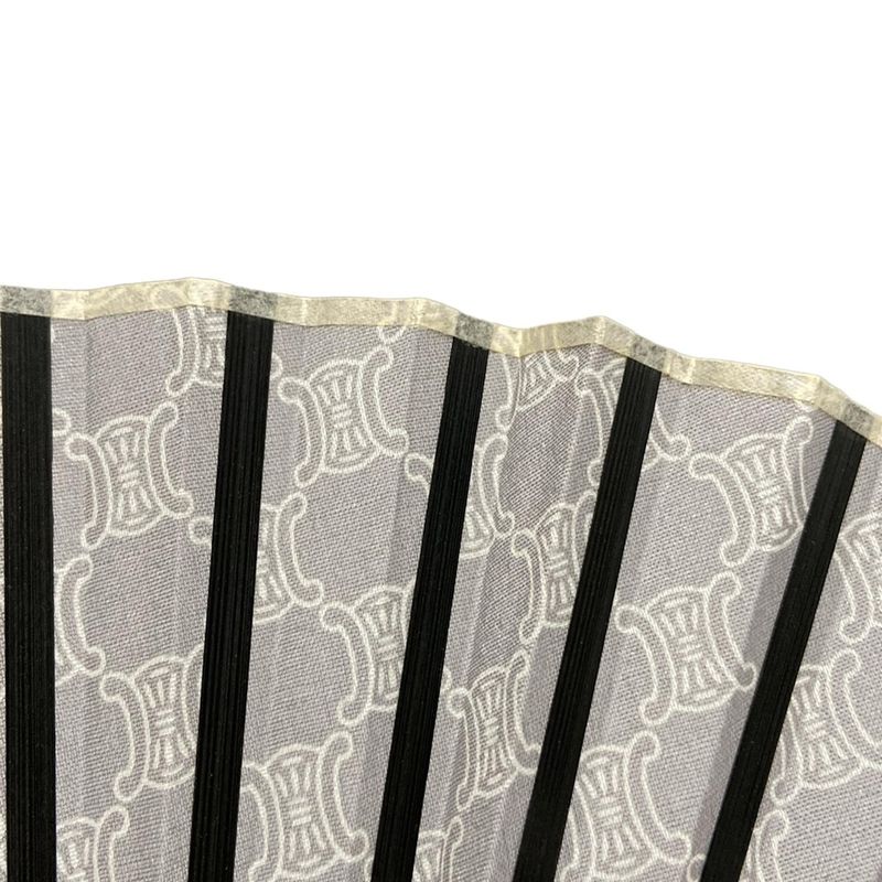 Celine Accessories - Light Gray Ivory And Black Fan / Macadam Pattern