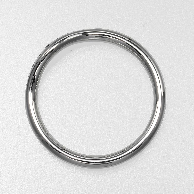 Tiffany & Co Curved Band 2mm (0.08in) Model Pt950platinum X 9P Diamonds #6.5