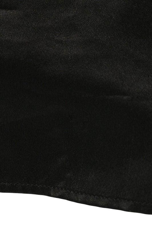 Saint Laurent Paris 23SS 723186 Y900r Cles Peep Satin Tunic Short Sleeve Shirt