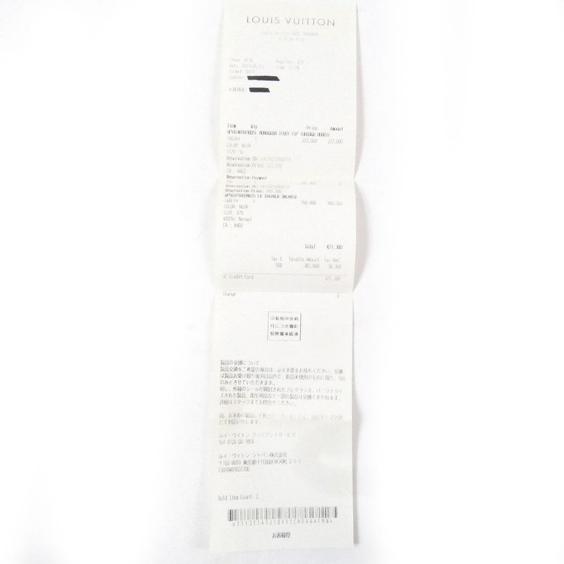 Louis Vuitton 2023 Hpy41w Monogram Pile Zip Hoodie Black 5l/rare Size With Box