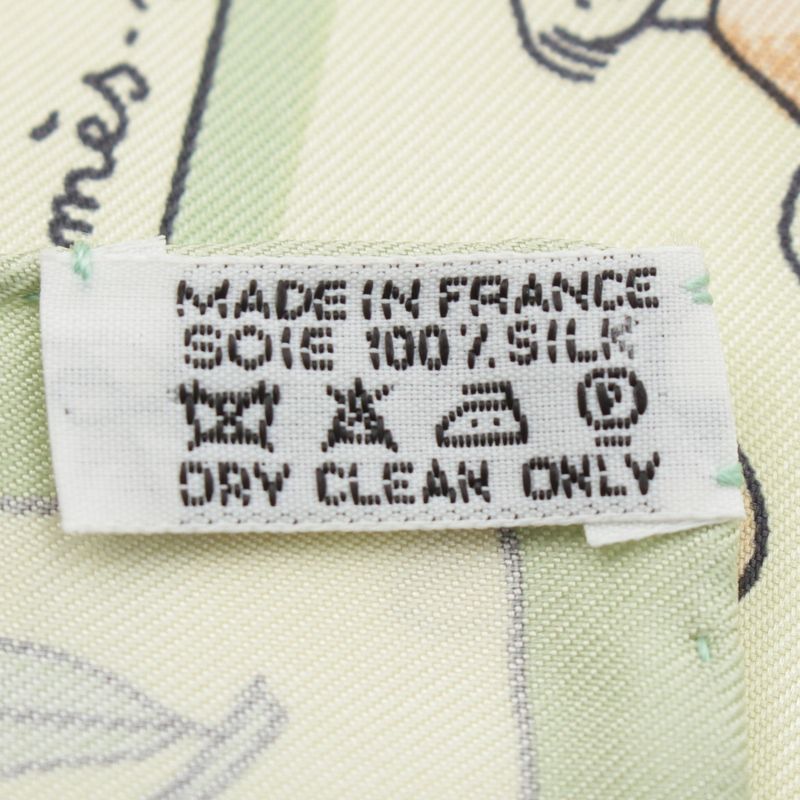 Hermes Petit Carré 45 Silk Homecoming Gavroche Scarf Greenish Multicolor