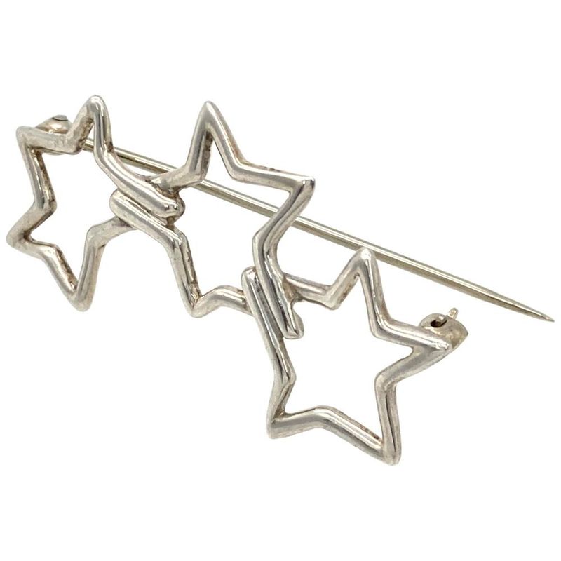 Tiffany & Co Tiffany & Co Triple Star Brooch Sv925 31g Silver