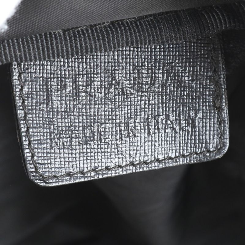 Prada Tessuto Nylon Triangle Logo Leather Boston Bag Business Travel Tote