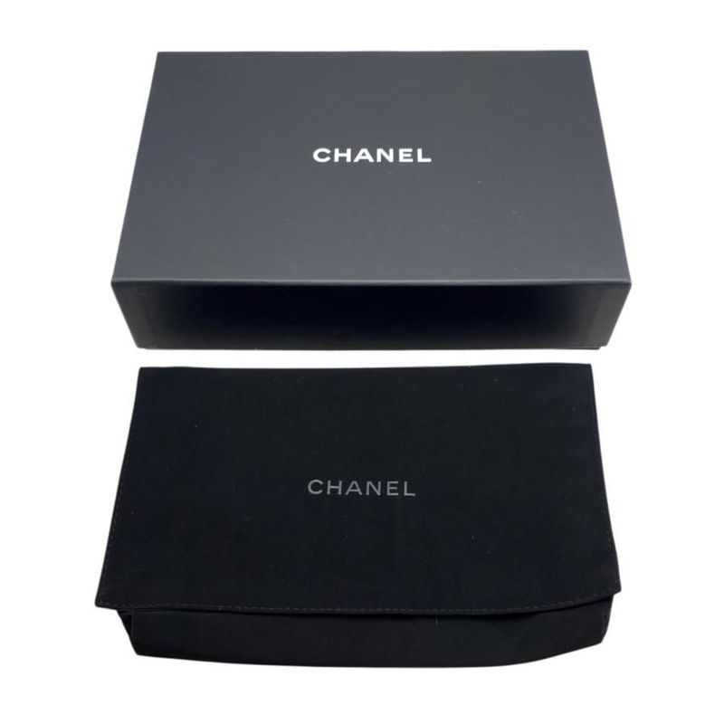 Chanel Shoulder Bag Ribbon Chain Wallet Matelasse Lambskin Coco Mark Pearly