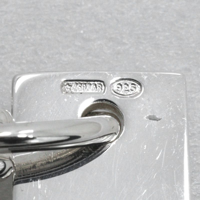 Gucci Logo Plate Silver 925 Ladies 6.8g Bracelet