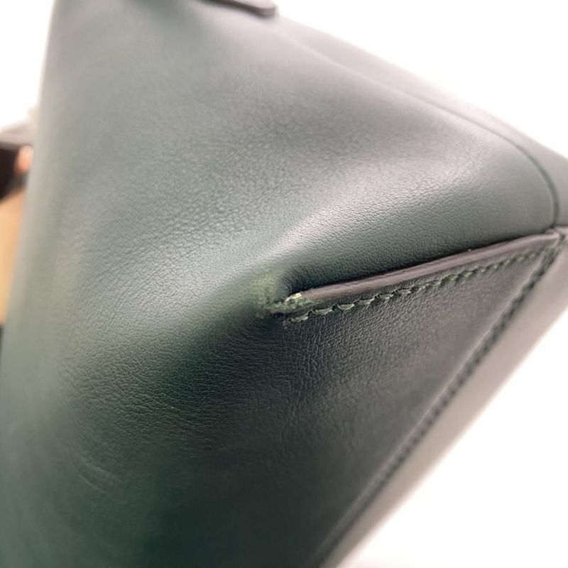 Fendi by the Way Medium 2-Way Handbag 8bl124 Leather Green Beige Multicolor