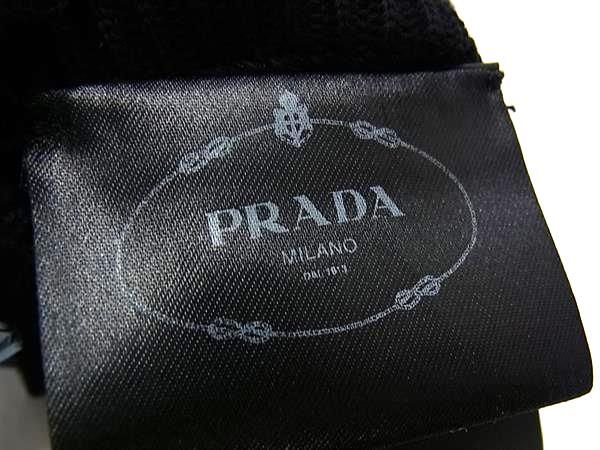 Prada Cotton Gloves Size M Women's Black Ff3450