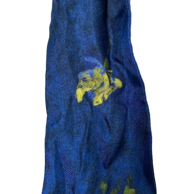 Prada Scarf Printed Twill Scarf 1ff008 Blue X Ivory X Multi Ribbon Scarf/fish