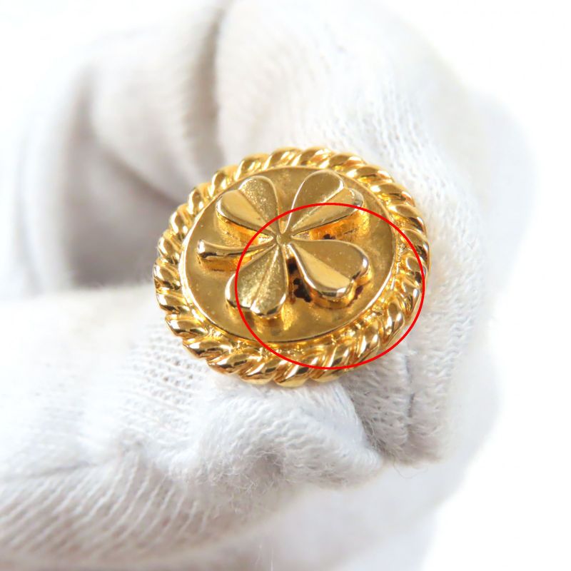 CHANEL Vintage Back Logo Clover Buttons Set Of 10 Metal Buttons Button Set