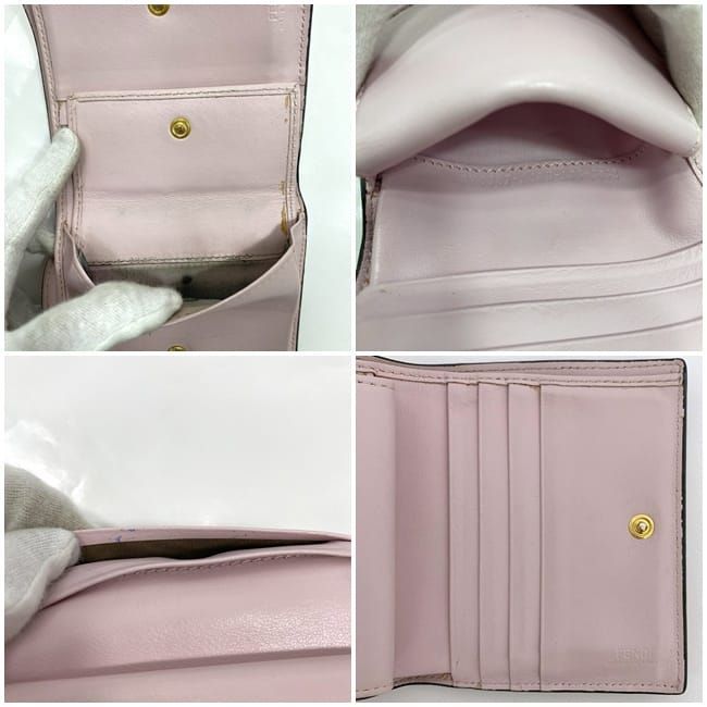 Fendi Bifold Wallet Pink Fize 8 M0387