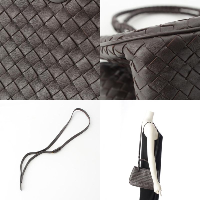 Bottega Veneta Intrecciato Basket Leather 2way Shoulder Handbag 836261v08z02272
