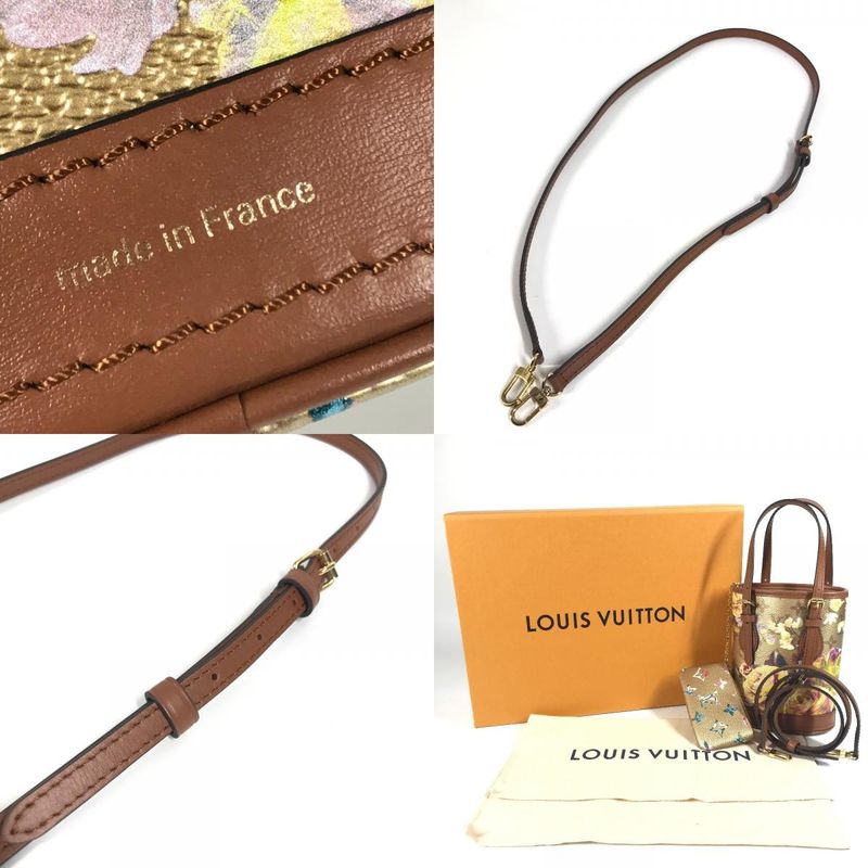 Louis Vuitton Shoulder Bag Nano Bucket M81724 Leather Gold