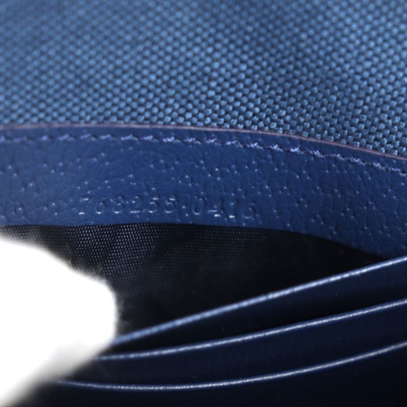 Gucci 768255 GG Supreme Logo Hardware Bicolor Leather Use Small Pouch Clutch