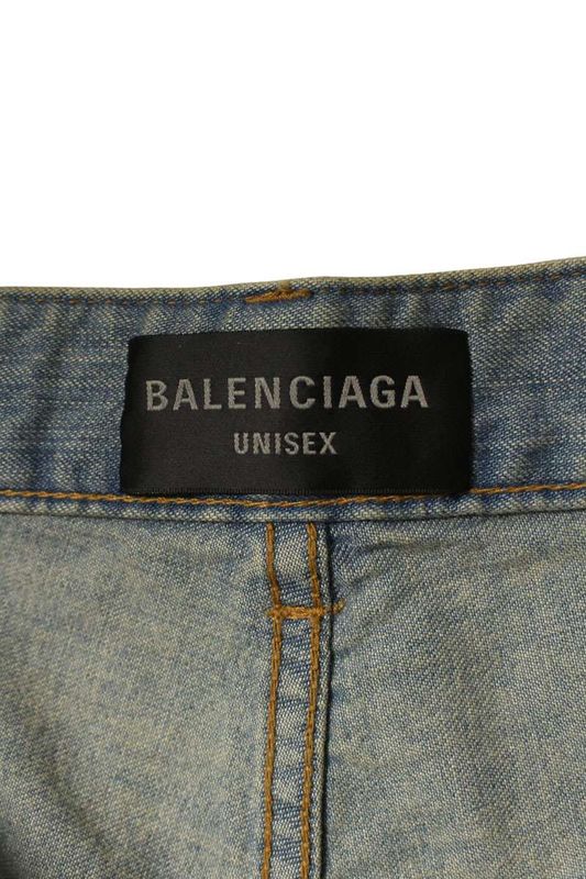 Balenciaga 23AW 745213 Tpw53 Washed Baggy Denim Pants Men's XS