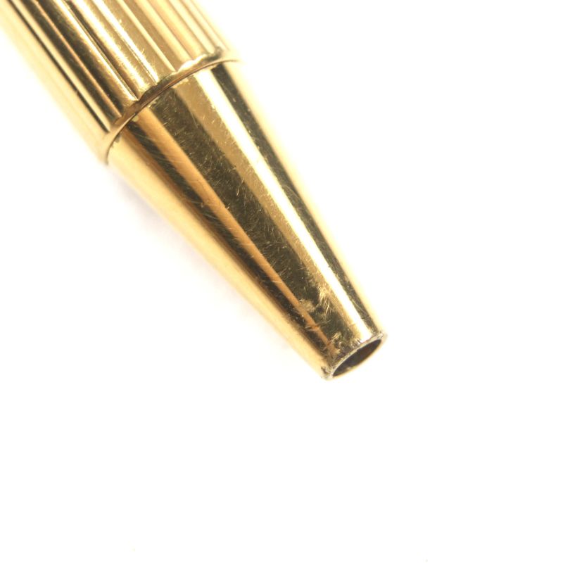 Cartier Must De Cartier Stripe Pattern Twist Ballpoint Pen Gold