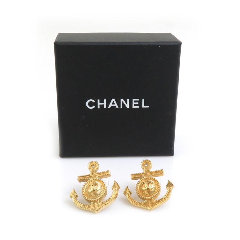 Chanel Earrings Coco Mark Anchor