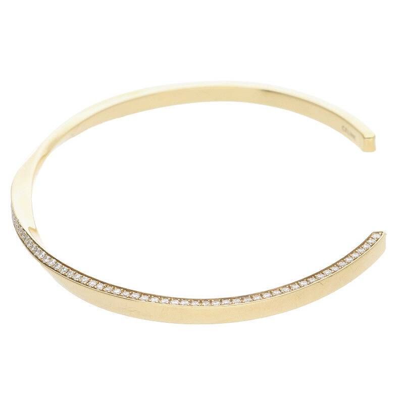 Celine Torsion 18K Yellow Gold Diamond Bangle Ladies