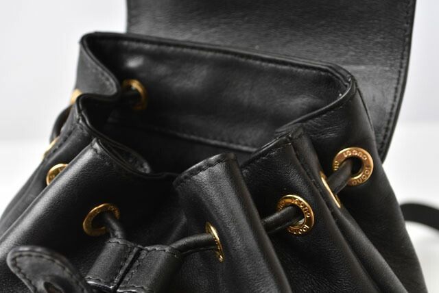 Gucci Preowned Mini Backpack Bamboo Backpack Gucci Bag Vintage Leather Black