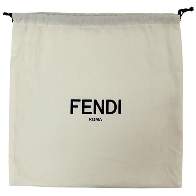 Fendi Shoulder Bag Black Khaki Zucca 7va601 Excellent Condition