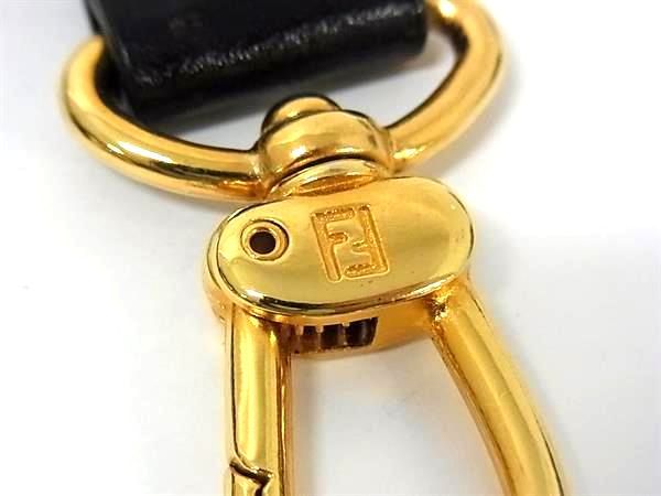 Fendi Leather Shoulder Strap For Bag Crossbody Women Men's Black Bs0530