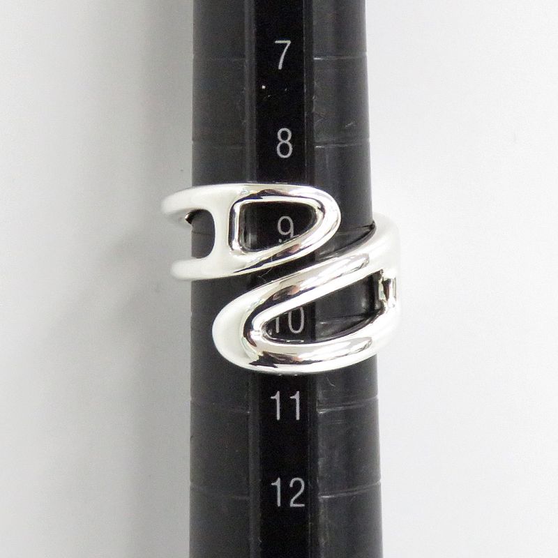 Hermes Ring Chaine D'ancre Punk H117620b #49 Approx 9 Ag925 SV Silver