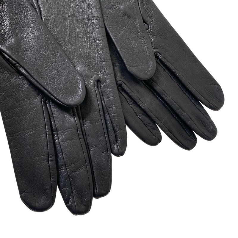 Dior/christian Dior Gloves Women - Black Embroidered Leather