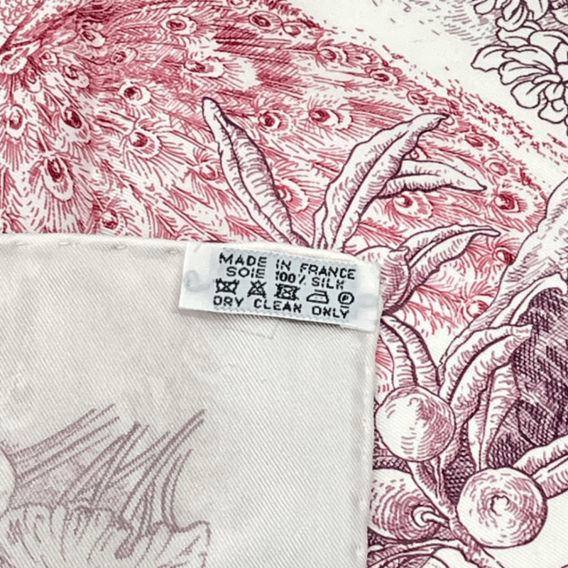 Hermes Carre 90 Silk Scarf Le Jardin De Leila Leila's Garden White