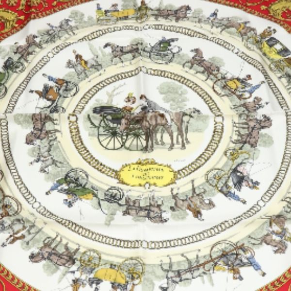 Hermes Promenade Carré 90 LA Promenade DE Longchamps Scarf Hermes Red