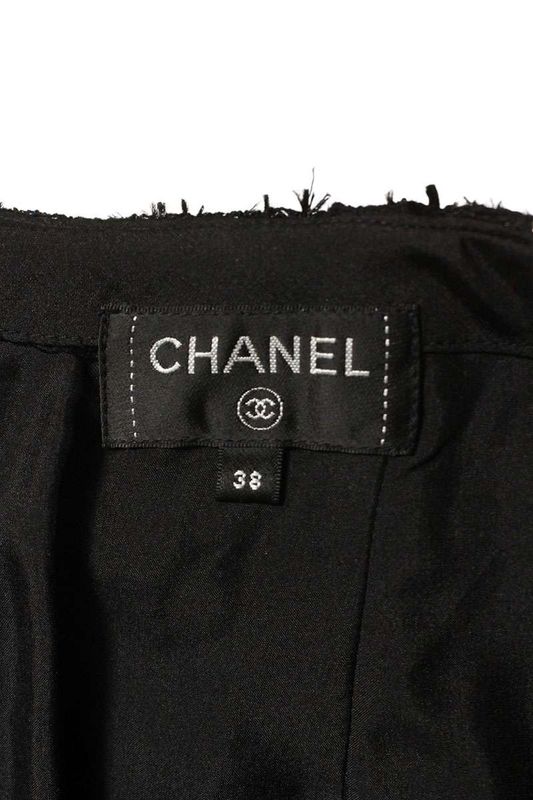 Chanel P56878v30684 Silk Lame Skirt Women 38