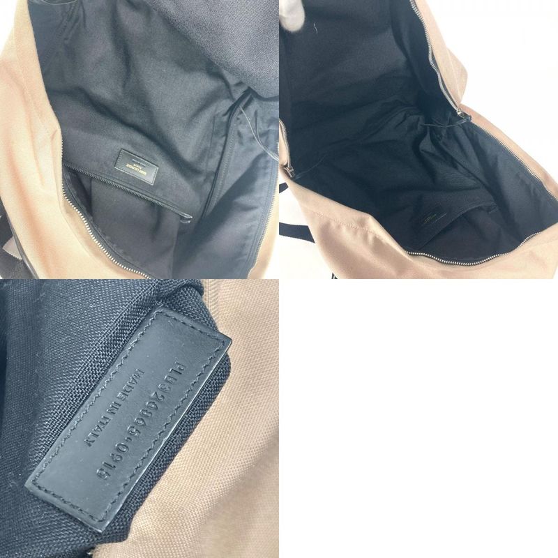 Saint Laurent Paris Backpack Sac Logo 326865 Canvas/leather Pink Beige