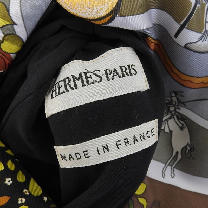 Hermes Margiela Period Mythologies Des Hommes Brown Men's Legends Twill Silk