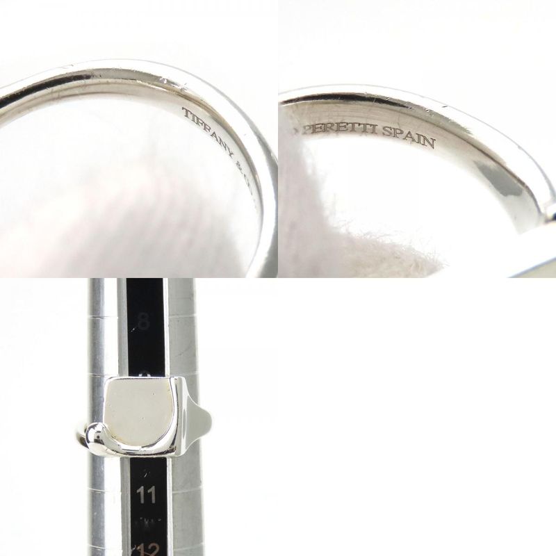 Tiffany & Co Ring - Splash Square 925 Silver Approx 6.1g Silver Approx #10 Elsa