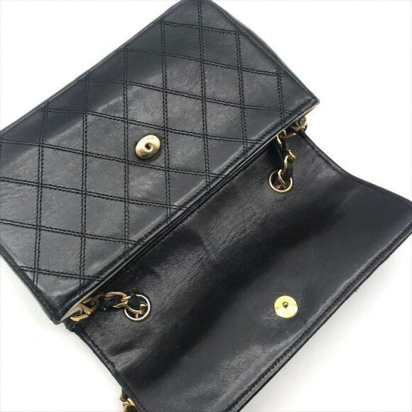 CHANEL 24K Vintage Single Flap Bag Large Coco Quilted Chain Shoulder Bag Purse