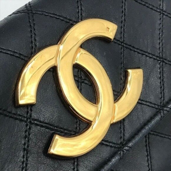CHANEL 24K Vintage Single Flap Bag Large Coco Quilted Chain Shoulder Bag Purse