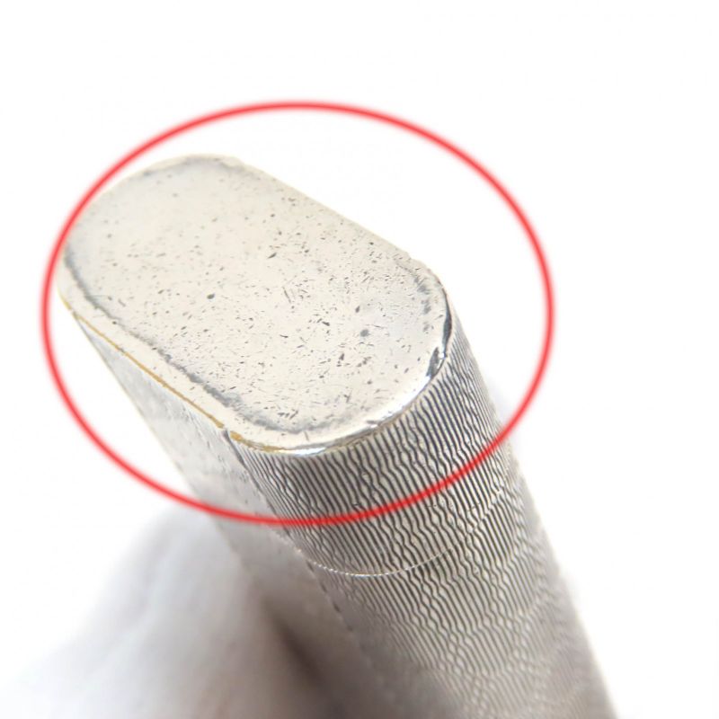 Cartier Checkered Pattern Oval Roller Type Gas Lighter Smoking