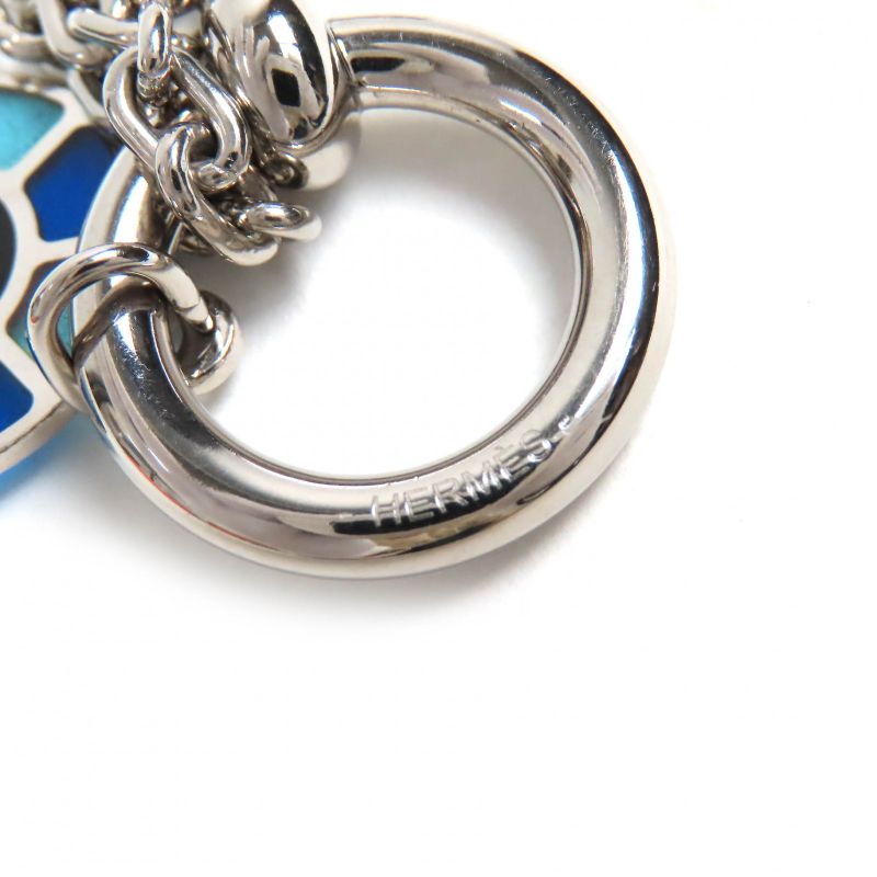 Hermes Necklace Elio Ferre A Cheval Camaille De Bleu Horseshoe Pendant Accessory