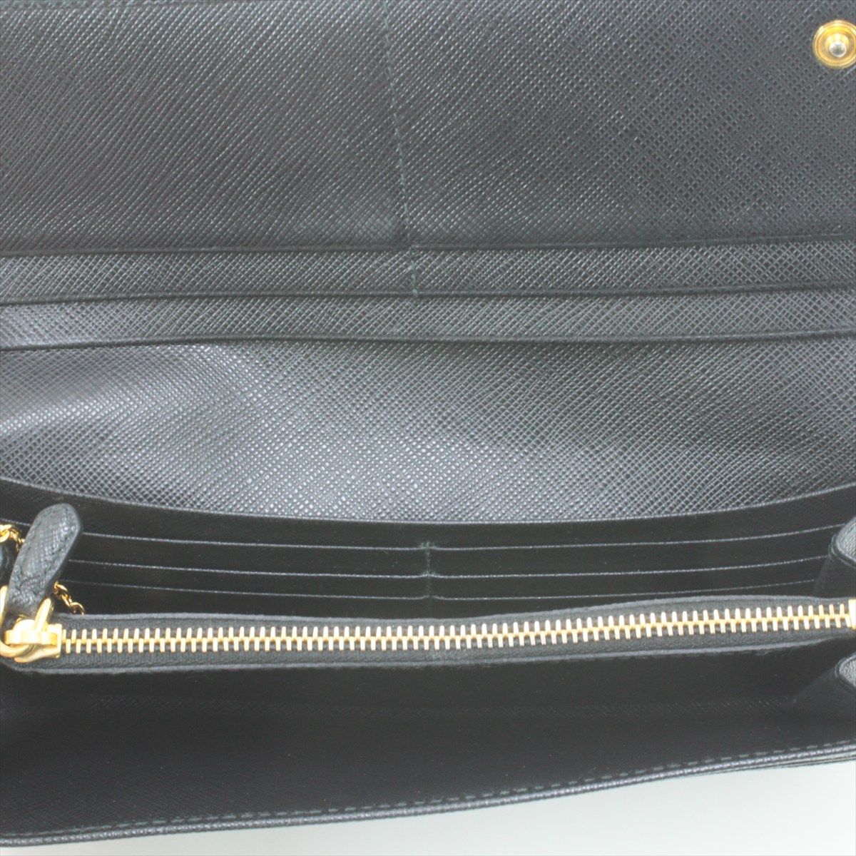 Prada Saffiano Bifold Long Wallet Black
