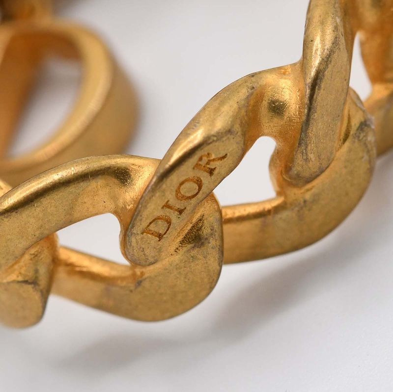 Christian DIOR Ring CD Logo L Approx 13.5 Gold Color Accessories Women H12921