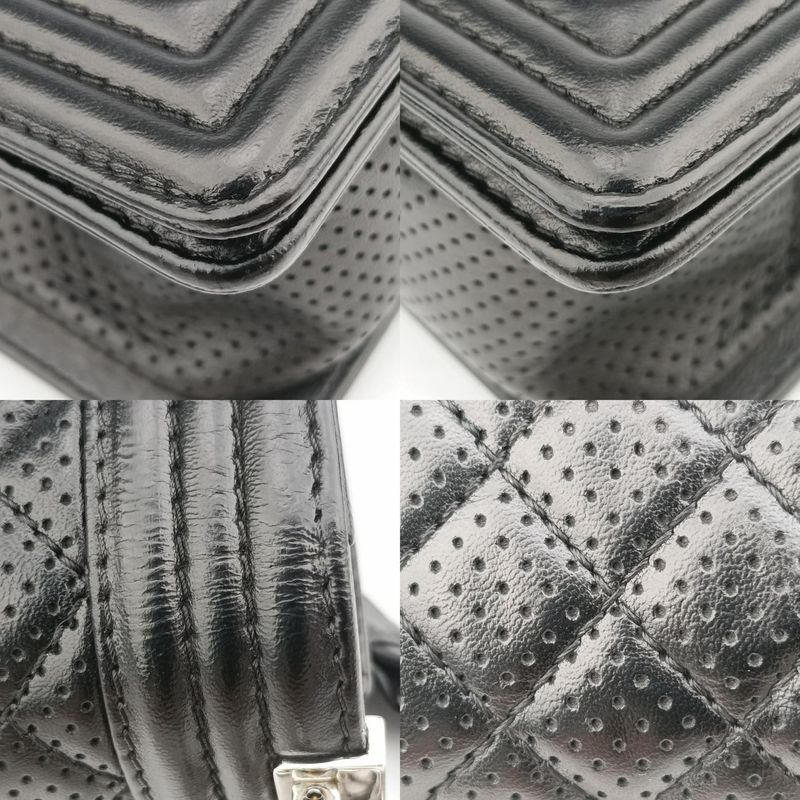 Chanel Boy Chanel Black Lamb Skin A6708619140188