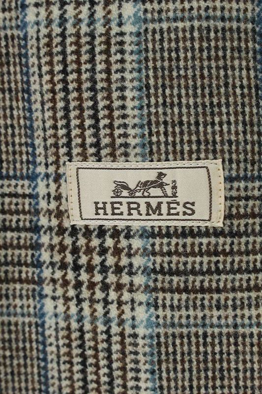 Hermes 24AW Check Chester Coat Men's 44