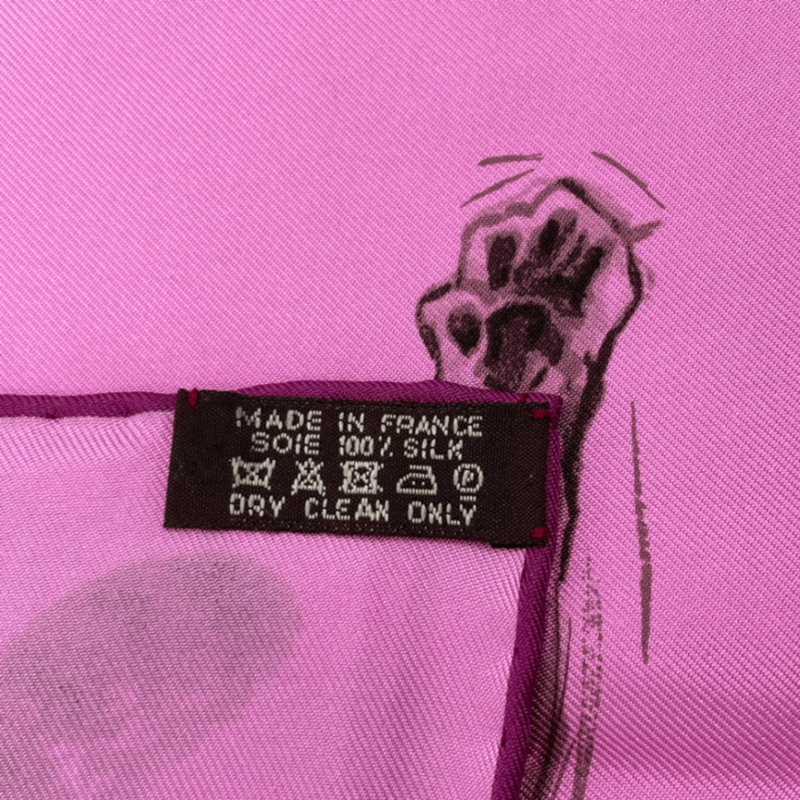 Hermes Carre 90 Silk Scarf Dans L'atelier De Robert Dalet's Atelier Purple