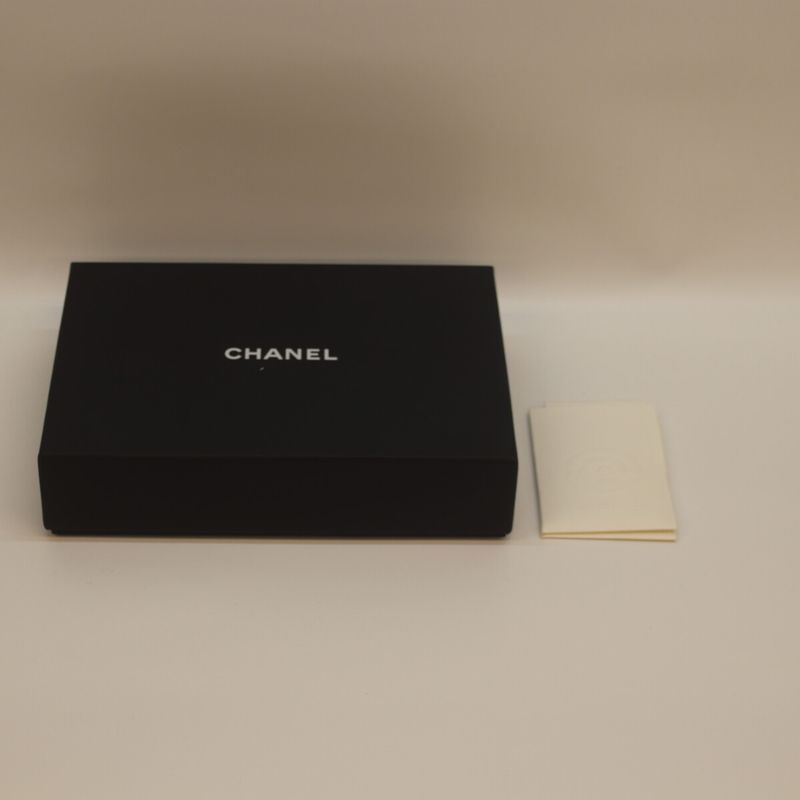 Chanel Ap0250 No 27 Black Caviar Skin Svhardware Chain Wallet With Coin Purse