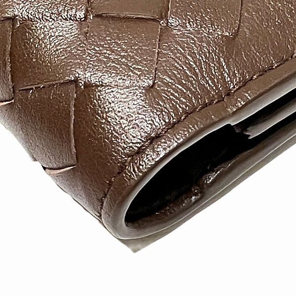 Bottega Veneta Intrecciato Dark Brown Trifold Wallet Unisex